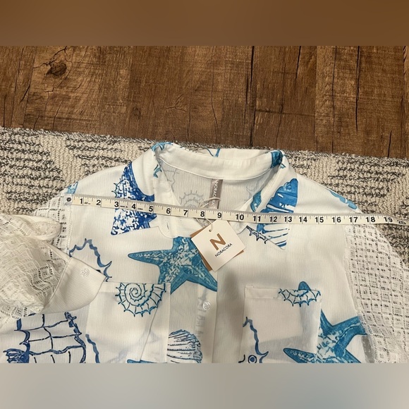 NWT NORACORA button down cotton lace tunic - Picture 5 of 13